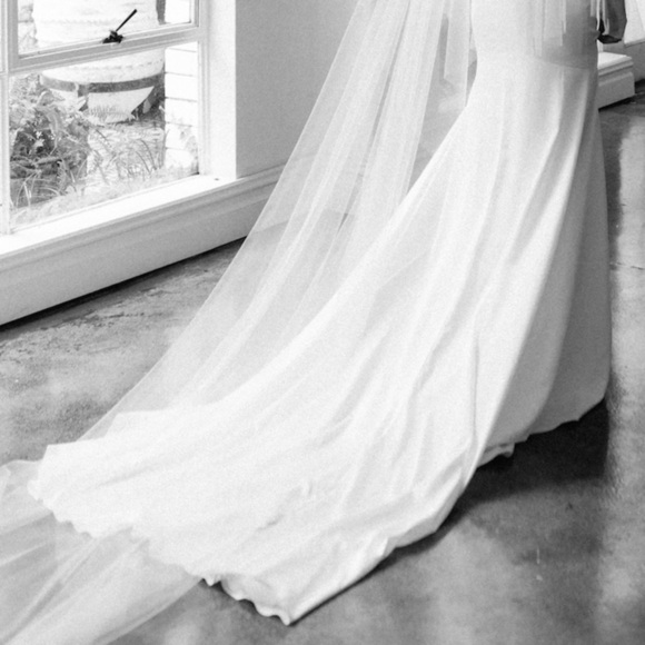 NWT BHLDN Madeline Soft Luxe Fine Tulle Classic Cathedral Bride Wedding Veil - Picture 5 of 7